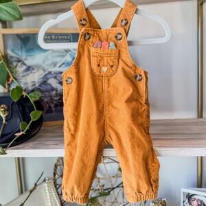 Carter's Thanksgiving Brown Corduroy Turkey Overalls, Baby, Newborn(0m)
